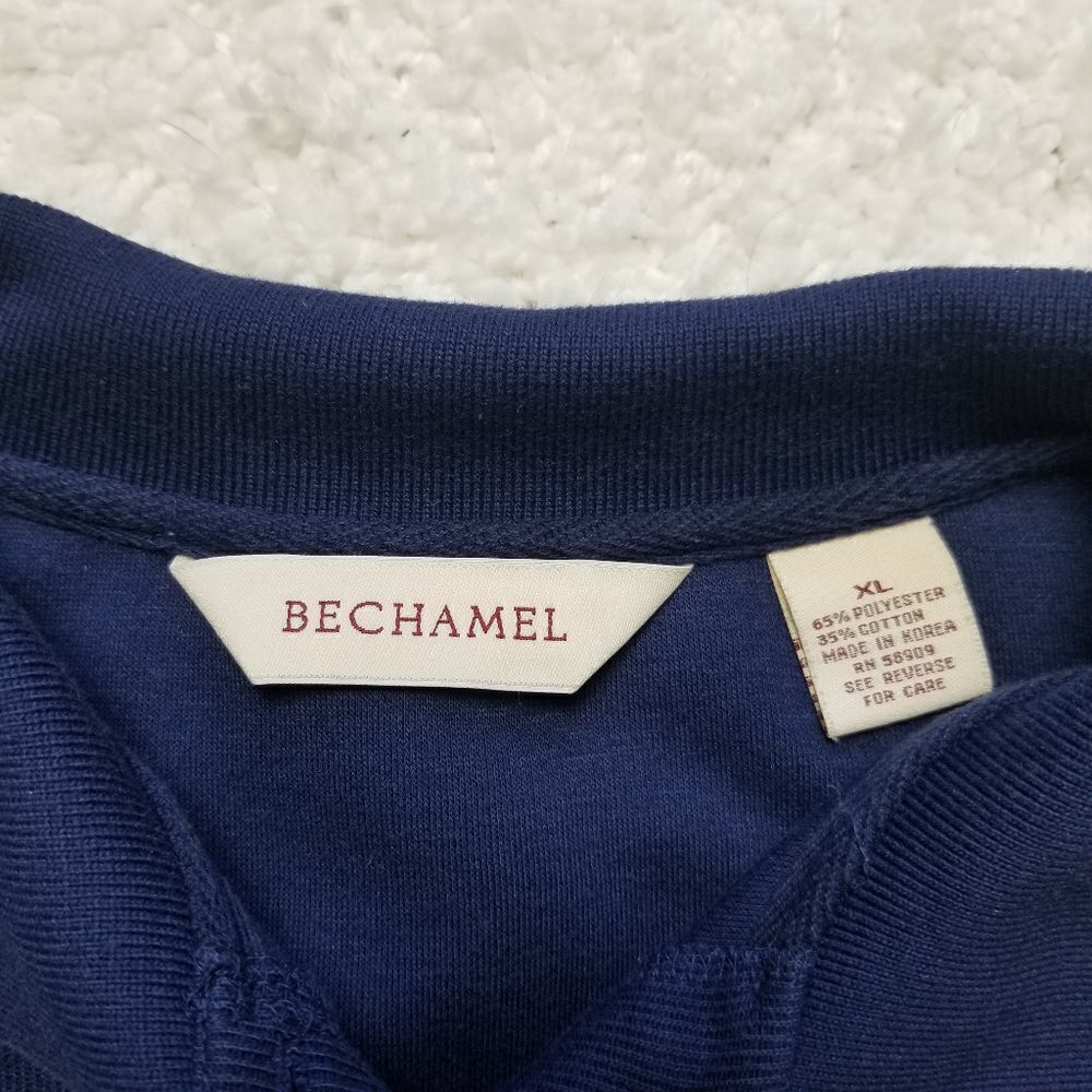 Bechamel Polo Shirt Navy Green XL - Picture 2 of 6